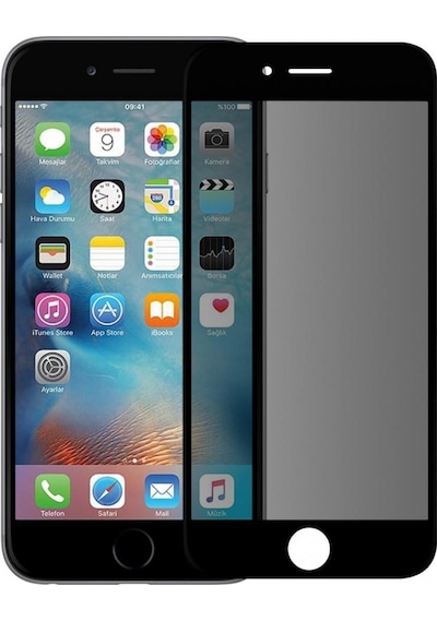BİNANO CERAMIC MATTE Apple Uyumlu iPhone 7/8/SE 2020 SIYAH EKRAN KORUYUCU