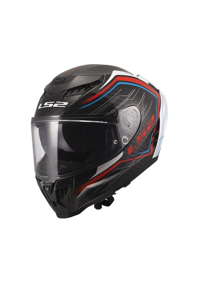 Ls2 Dragon Karbon Subic Kapalı Kask Mavi