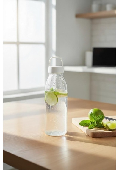 650 Ml Doa Su Matarası - Bpa Free Pet Spor Matara Beyaz Kapak Çok Renkli