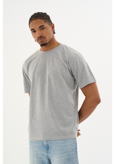 Dechers Erkek %100 Organik Pamuklu Yumuşak Dokulu Comfort Fit Bisiklet Yakalı T-shirt E222 Gri Dechers Erkek %100 Organik Pamuklu Yumuşak Dokulu Comfort Fit Bisiklet Yakalı T-shirt E222 Gri
