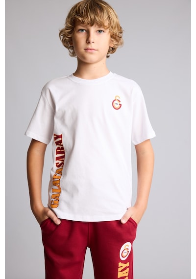 Defacto Galatasaray Baskılı Bisiklet Yaka Kısa Kollu Tişört Erkek Çocuk I7342a826wnwt34 Beyaz-wt34
