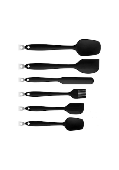 Yanmaz Yapışmaz Silikon 6'li Pasta, Yumurta Fırçası, Kaşık Bıçak, Spatula Mutfak Seti Diğer