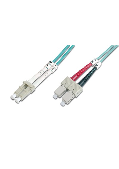 Digitus Lc-sc Fiber Optik Patch Kablo, 10 Metre, Multimode, Duplex, 50/125, Om3-19183