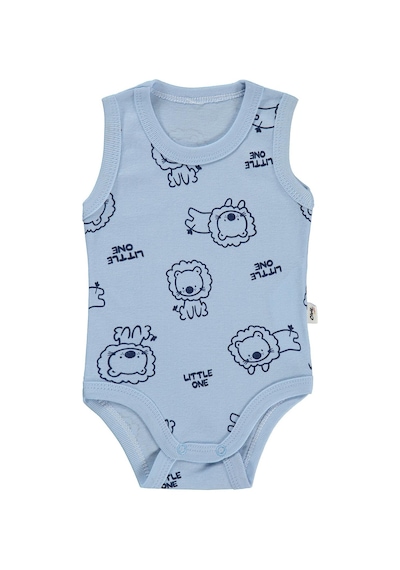 Civil Baby Little One Baskılı 0-24 Ay Çıtçıtlı Badi - Mavi