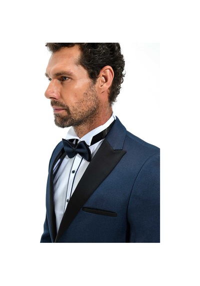 Morven Erkek Lacivert Portofino Slimfit Jakarlı Smokin 20mc055009200 Lacivert