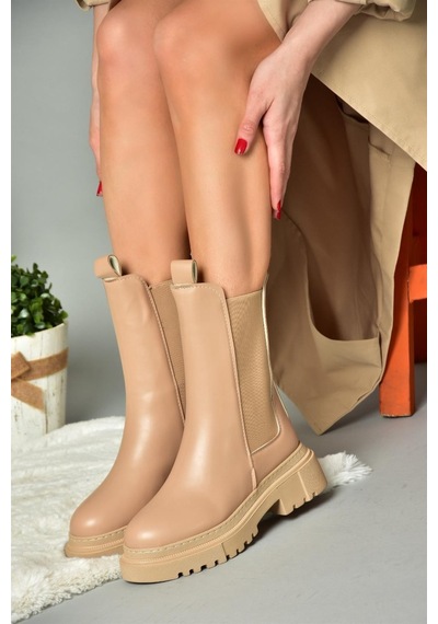 Fox Shoes N280349009 Ten Kalın Tabanlı Günlük Kadın Bot Ten