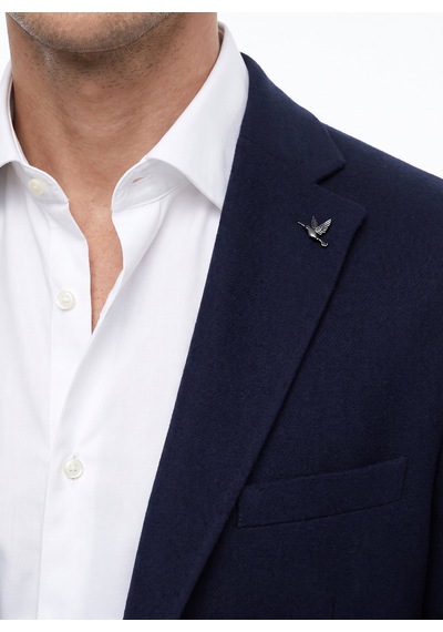 Fabrika Lacivert Erkek Slim Fit Ceket Leka
