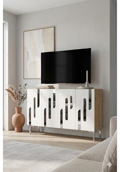 Ka1229ds Ece Konsol Ve Tv Sehpası Safirmeşe -silver 120cm Safirmeşe-silver
