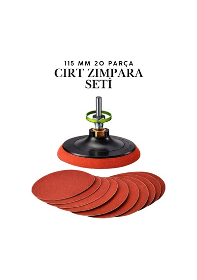 115mm Cırt Zımpara Seti 20 Parça - Matkap Aparatı Ve Avuç İçi Spiral Taşlama Uyumlu El Zımpara Takımı 115mm Cırt Zımpara Seti 20 Parça - Matkap Aparatı Ve Avuç İçi Spiral Taşlama Uyumlu El Zımpara Takımı