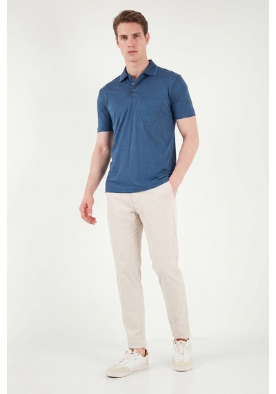 Buratti Pamuklu Regular Fit Göğüs Cepli Düğmeli Polo T Shirt Erkek Polo T Shirt 4565001 İndigo Buratti Pamuklu Regular Fit Göğüs Cepli Düğmeli Polo T Shirt Erkek Polo T Shirt 4565001 İndigo
