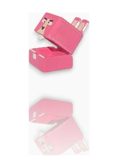 Super Bear Adventure, Baaren-şika, Penguen, Tilki, Tavşan, Timsah, Arı Loy3d 9 Cm Pembe