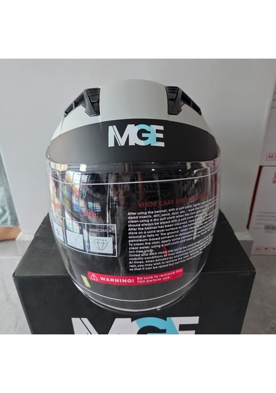 Çenesiz Kask Jk528-1 Mge Vizörlü Mat Gri L