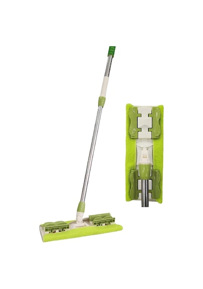 Mor Teleskopik Mandallı Mikrofiber Sihirli Mop Yüzey Temizleyici Çok Renkli