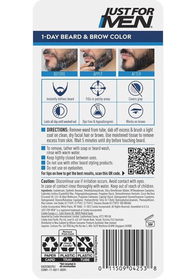 Just For Men 1 Günlük Geçici Sakal Ve Kaş Boyası Koyu Kahverengi 9ml