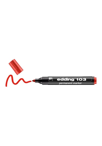 Edding 103 Kalıcı İşaretleyici Marker Kırmızı Kalem 10 Renk