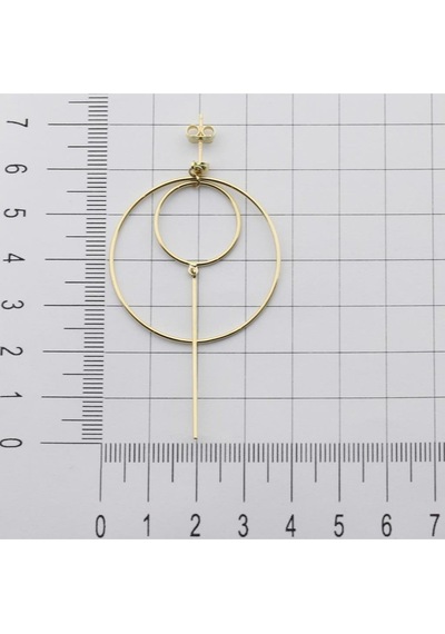 Minimalist Çemberler Altın Küpe Sarı Altın