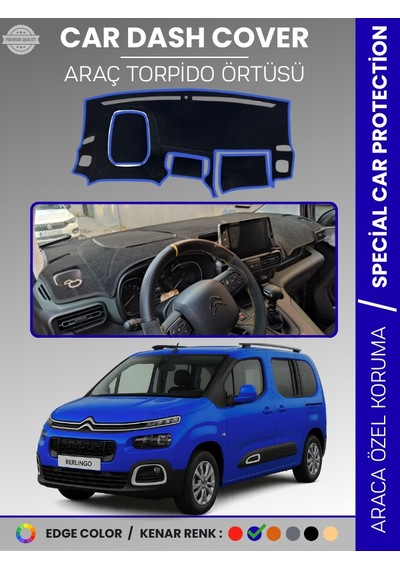 Cıtroen Berlingo 2018-20025 Torpido Örtüsü Ön Göğüs Torpido Koruma Çatlamayı Engeller Tam Uyum - 237 Stiloto