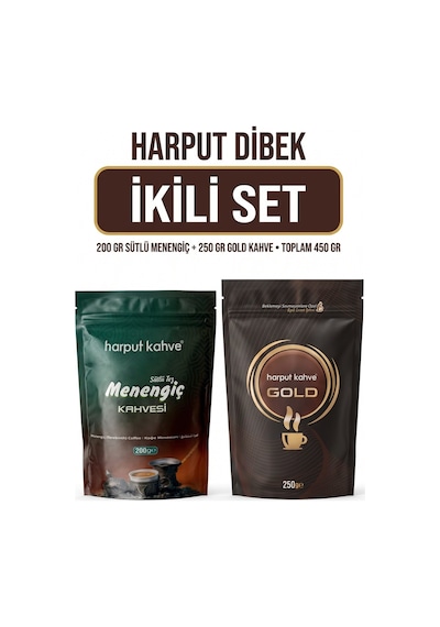 İkili Set 200 Gr Sütlü Toz Menengiç Kahvesi + 250 Gr Gold Kahve Toplam 450 Gr Diğer