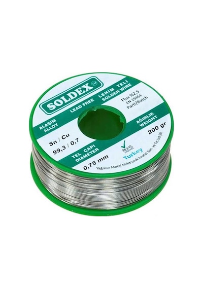 Soldex 0.75 Mm 200 Gr Kurşunsuz Lehim Teli