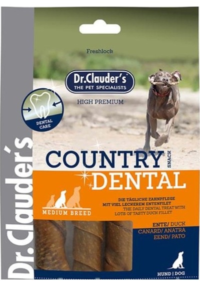 Dr. Clauder's Country Dental Ördekli Köpek Ödülü 120 G