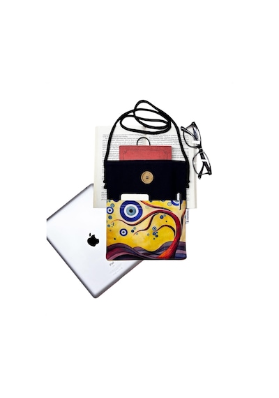 Askılı Kitap / Tablet / Ebook Çantası – Kılıfı ( Nazar Ağacı ) Çok Renkli