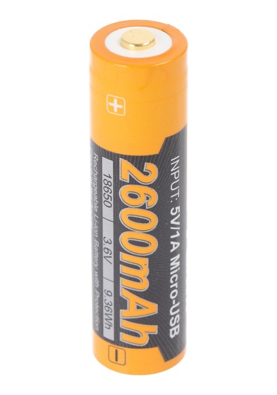 Li-ion Pil 18650, Usb Şarj Fonksiyonu İle Çoklu Korumalı, 70x18.6mm Accucell Accusafe İle 1 Adet