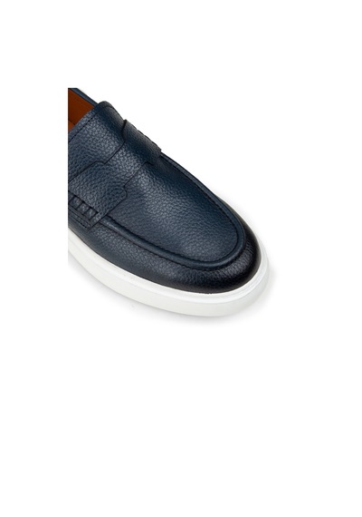 Deery Erkek Hakiki Deri Mavi Loafer Ayakkabı - 02043mmvıp01 Mavi