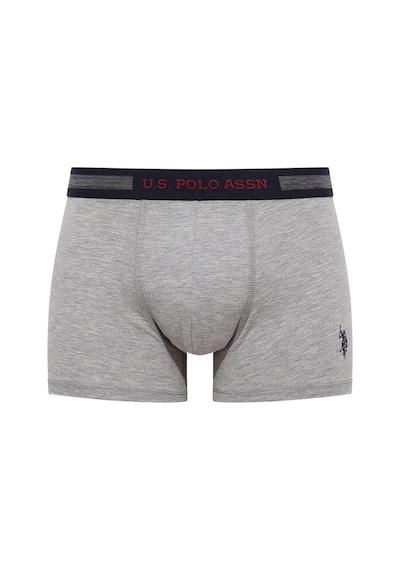 U.S. Polo Assn. - Erkek Lacivert - Beyaz - Gri Melanj 3 Lü Boxer 90004