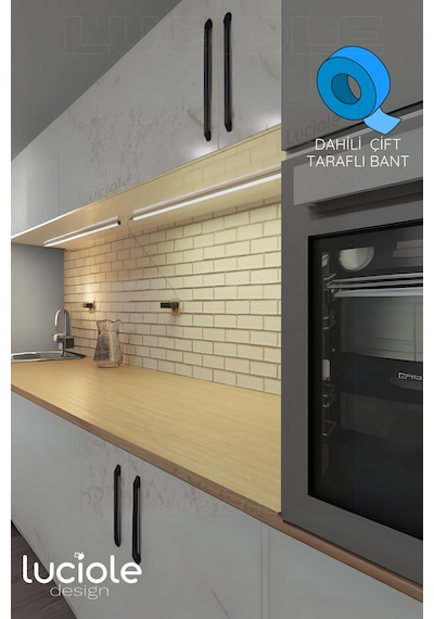 Mutfak Tezgah Altı Led Işık Bar Aç Kapa Günışığı Yapışkanlı 1 Metre - Lambader Gun1