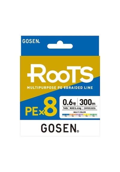 Gosen X8 Roots Pe 8 Örgü Spin İp Misina 300mt Multi Color 0.6 Pe
