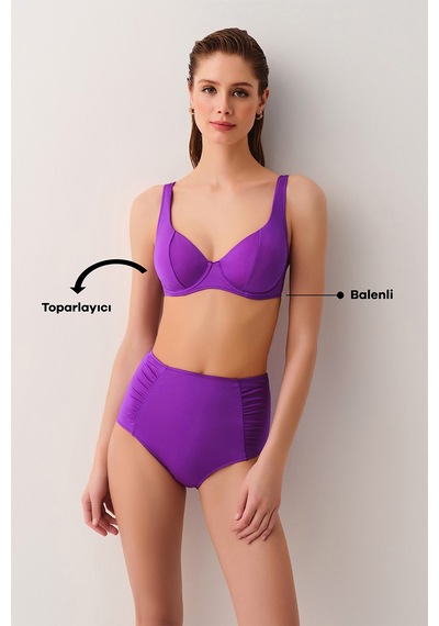 Suwen Balenli Bikini Üst Sbn26950c099 Mor