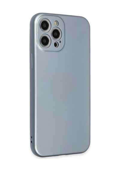 Apple iPhone Uyumlu 12 Pro Max Kılıf Nano İçi Kadife Silikon - Sky Blue Mavi