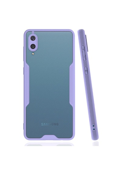 Samsung Galaxy  Uyumlu,  A02 Kılıf Platin Silikon - Lila