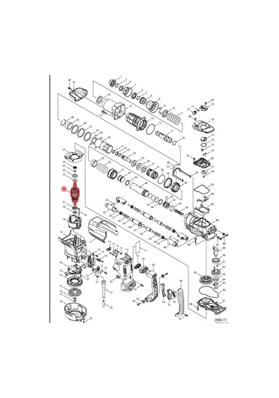 Makita HR5211C Endüvi Rotor Kollektör Ürün Kodu 516993-6