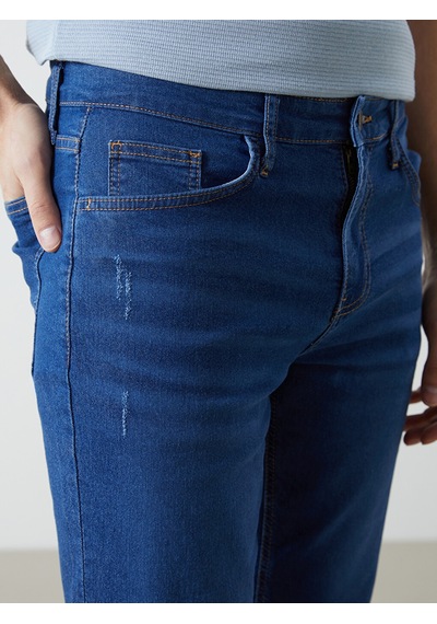 Lcw Eco İndigo Standart Kalıp Erkek Jean Şort