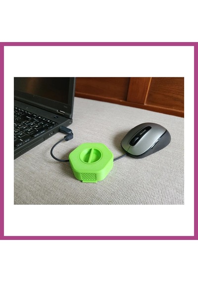 Gees Global 3d Baskı Taşınabilir Kablo Düzenleyici Makara Şarj Ve Usb Kablo Toplayıcı Döner Kablo Sarıcı - Yeşil Gbzs