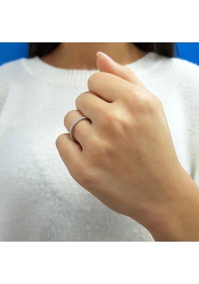 Lova 0,25 Karat Pırlanta Yarımtur Yüzük - 1010206