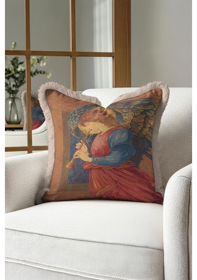 Klasik Sanat Akordlu Lüx Saçaklı Yastık Kılıfı-flüt Çalan Kadın Vintage Bej Püsküllü Kırlent Kılıfı Metalik Okyanus Amber Klasik Sanat Akordlu Lüx Saçaklı Yastık Kılıfı-flüt Çalan Kadın Vintage Bej Püsküllü Kırlent Kılıfı Metalik Okyanus Amber