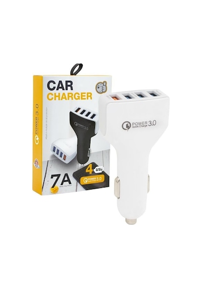 4 Usb'li Hızlı Şarj Destekli Oto Çakmaklık Şarj Cihazı