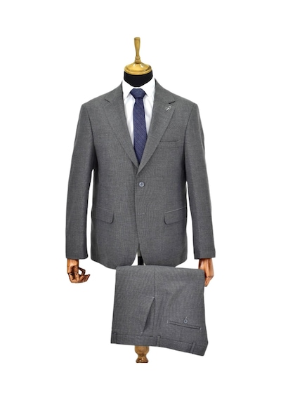 Suitmen Erkek 4 Drop Çift Yırtmaçlı Takım Elbise Bgl-st04565 Koyu Gri