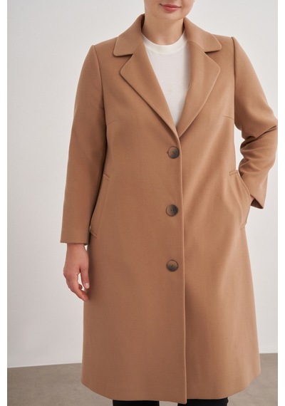 Aker 8585112 Kırlangıç Yaka Kaban Camel Camel
