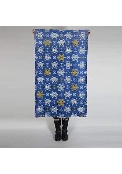 Kar Tanesi Tasarımlı Unisex Tv Battaniyesi - Tek Kişilik Battaniye 95 X 145 Cm Açık Bej