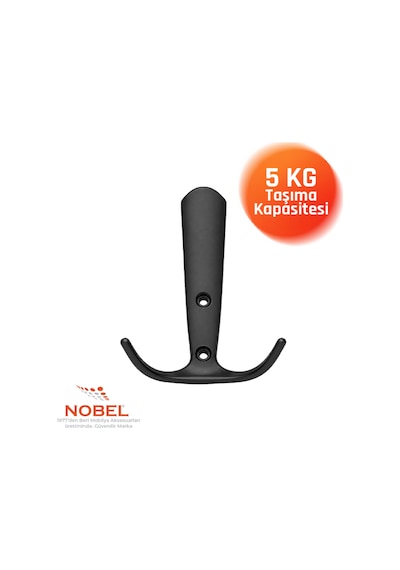 Focus Portmanto Askısı, Metal Vestiyer Askısı, Matsiyah, Duvar Ve Dolap Askılığı 5'li Set Vidalı Matsi Yah