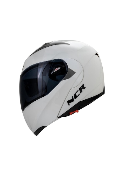 Ncr Çene Açılır Beyaz Siyah Vizörlü Motosiklet Kaskı Beyaz