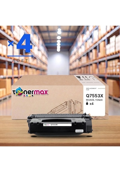 Hp Laserjet P2015d Uyumlu Toner Çipli Q7553x 4'lü 7.000 Sayfa