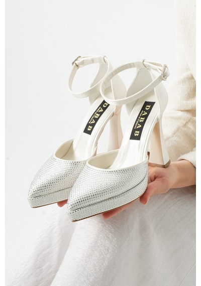 Dabab Shoes Serenya Kadın Sivri Burun 11 Cm Platform Topuklu Taşlı Bilekten Bantlı Abiye Ayakkabı Ekru Dabab Shoes Serenya Kadın Sivri Burun 11 Cm Platform Topuklu Taşlı Bilekten Bantlı Abiye Ayakkabı Ekru
