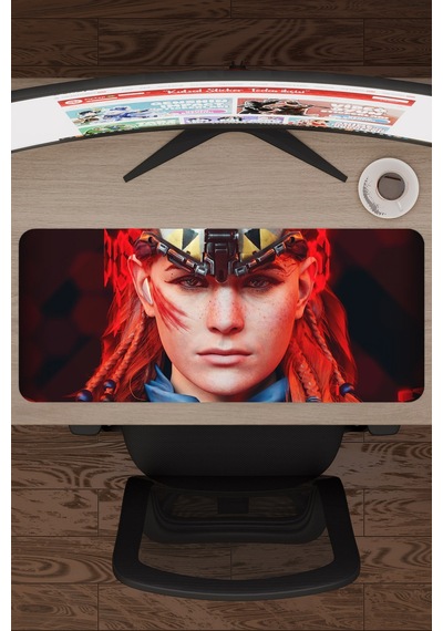 Horizon Zero Kaymaz Dikişli Kauçuk Oyuncu Mousepad V3 - 70x30 Xl Gaming Mouse Pad Fare Altlığı