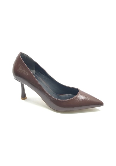 Feles 7 Cm Topuklu Stiletto Kadın Ayakkabı Kahverengi
