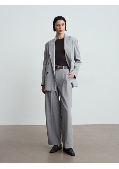 Dilvin 60783 Kruvaze Blazer Ceket-gri Gri