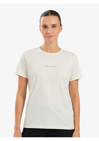 Skechers W Essential Crewneck Kadın T-shirt Beyaz Skechers W Essential Crewneck Kadın T-shirt Beyaz